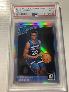 2018 Panini Donruss Optic Holo Josh Okogie #194 PSA MINT 9 NBA Rated Rookie RC - Picture 1 of 2
