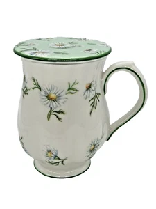 Taza floral de té de manzanilla colección de tés remedio Royal Albert 10 oz y tapa 2004 de colección - Imagen 1 de 10