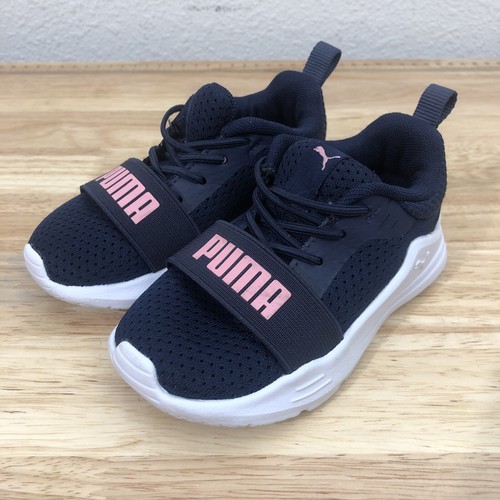 Scarpe Puma bambino taglia 6 C blu rosa con filo run kinderfit sneakers stringate