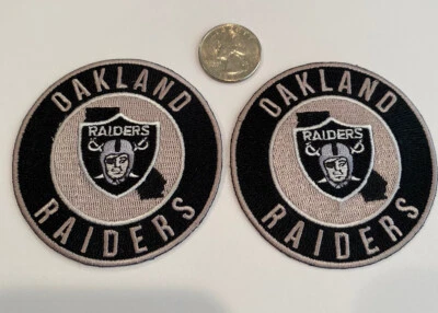 (2)- OAKLAND RAIDERS ESTILO VINTAGE BORDADO HIERRO EN PARCHES. ¡HERMOSO! Foto 1 de 3