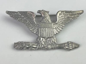 STERLING Silver U.S. Military Insignia Pin Brooch American Eagle Vintage 6.2g - Picture 1 of 8