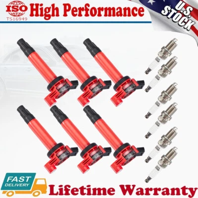 For 2004-2006 Lexus RX330 Toyota Solara 3.3L V6 6x Ignition Coils + Spark Plugs - Image 1 of 4