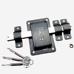 Iron Lock For Home Main Door or Main Gate Lock With 3 Unique 3d Cross Key, 1 Set - Picture 1 of 5