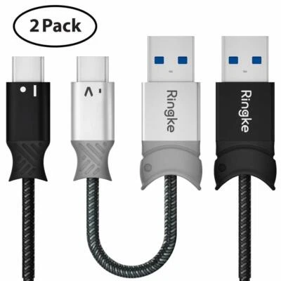 Ringke USB-C Type C Nylon Braided Cable Fast Charger Data Sync Cord [4ft, 0.6ft] - image 1 of 4