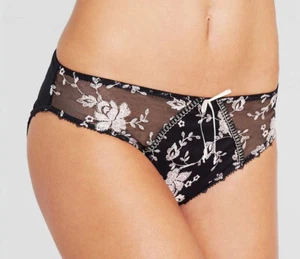 EMPREINTE LUDMILA BRIEF BLACK Floral Size XS UK 8 NEW - Picture 1 of 3