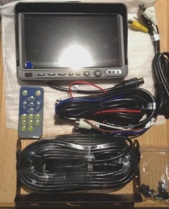 REI 7" LCD REAR VIEW OBSERVATION MONITOR 710346 FOR #760923 W/ REMOTE + 65'CABLE - Picture 1 of 8