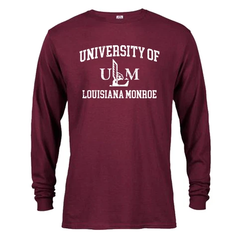 University of Louisiana at Monroe Warhawks Retro Distressed Long Sleeve Shirt Cover