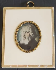 after ALBRECHT DURER 19th CENTURY HIERONYMUS HOLZSCHURER OVAL PAINTING SIGNED - Picture 1 of 6