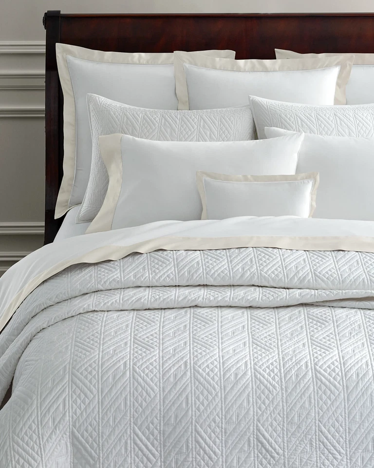 Ralph Lauren $500 Oakfield Coverlet Quilted Bedspread Full/Queen Parchment - Image 1 of 3