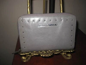 Adolph Dominguez Gray Leather 7" x 4" Clutch Organizer EUC - Picture 1 of 8