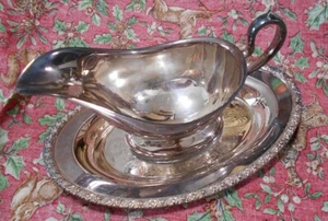 1 Academy Silver-Plate Creamer and Tray #304 Used but Nice, Perfect for Holidays - Foto 1 di 8