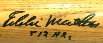 Eddie Mathews signed Game Model LS vintage Baseball Bat 512 Hr Autograph JSA COA - Image 1 of 4