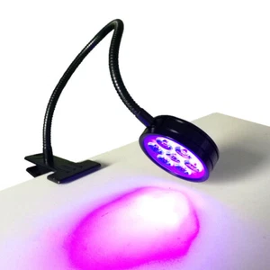 7W LED UV Clip-On Light Plug Clamp Lamp Blacklight Curing Dry Stains Plant Glow - Picture 1 of 7