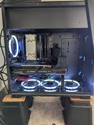 MSI RTX 3080 10GB Ryzen 7 5700X gaming PC 4 RGB case fans included - Image 1 of 4