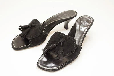 Sandalias de vestir negras con borlas Rangoni 6,5 zapatos para mujer Foto 1 de 4