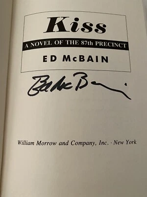 Kiss Ed McBain Signed 1st Ed 87th Precinct Crime Police Procedural Steve Carella — 第 1/4 张图片