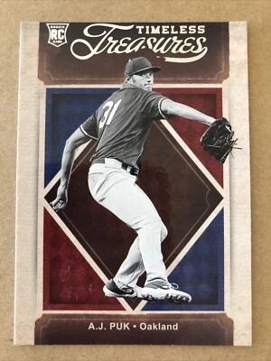 2020 Panini Chronicles Timeless Treasures #9 A.J. Puk RC Rookie Baseball Card - Image 1 of 2