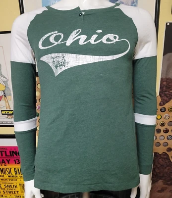 Ohio University Bobcats Womens Long Sleeve Jersey T Shirt Jrs Large Athens OH - Image 1 of 3