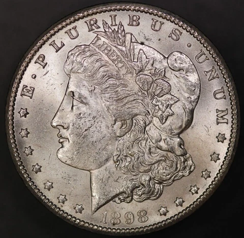 1898 O Morgan Silver Dollar BU Fresh from an original collection-LOT 6331 Cover