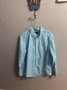 Camisa a cuadros Ralph Lauren manga larga con botones talla XL 18/20 para niños - Imagen 1 de 6