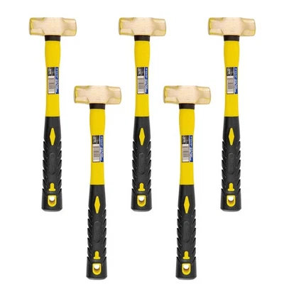Stark USA 5-Pack Sledge Brass Hammer Forged Solid Brass Non Sparking Head 1 LB - Image 1 of 4