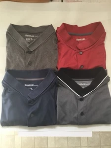 Set (4) Reebok Herren Golf Poloshirts rot, grau, marine & grau mit schwarz 2XLT - Bild 1 von 14