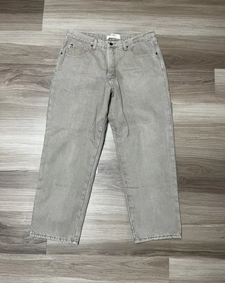 Vintage LL Bean Jeans Mens 34x30 Khaki Double L Relaxed Fit Flannel Lined Denim - Image 1 of 4