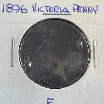 1896 Queen Victoria Great Britain Bronze One Penny - You Grade It - Image 1 of 4