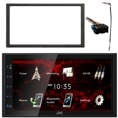 JVC Touchscreen Bluetooth Radio, Dash Kit, Harness, Antenna Adapter (GM Cars) - Image 1 of 4