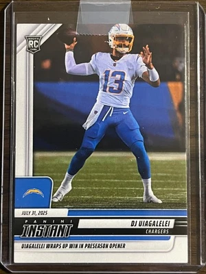 2025-26 Panini Instant NFL #4 DJ Uiagalelei Los Angeles Chargers RC - Image 1 of 2