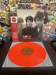 U2 18 SINGLES VG++ ORANGE VINYL W/OBI IN SHRINK - Picture 1 of 2