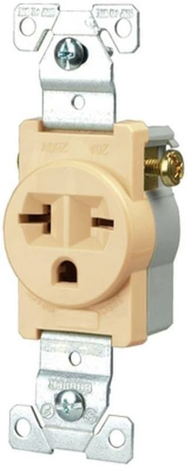 Receptáculos individuais de lâmina reta de grau comercial 1876V-BOX com 20 ampères, 250 vo - Imagem 1 de 1