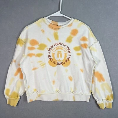 Disney Nuevo Punto de Vista Mickey Mouse Suéter Juvenil Se Ajusta Grande Sudadera Blanca Foto 1 de 4