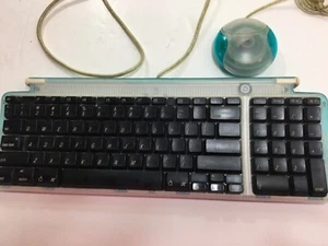 Apple USB Keyboard & Mouse Blueberry iMac Power Mac Tested M2452 M4848 Warranty - Picture 1 of 10