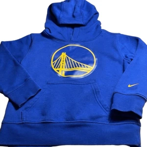 EUC Nike NBA Golden State Warriors Blue Pullover Hooded Sweatshirt - Boys S - Picture 1 of 5