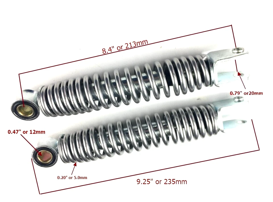 JUEGO DE PATAS AMORTIGUADORES SUSPENSIÓN HORQUILLA TRASERA PARA YAMAHA PW50 1981-2019 Foto 1 de 4