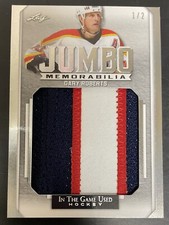 2022-23 Leaf In The Game Used GARY ROBERTS Jumbo Patch Silver Spectrum 1/2