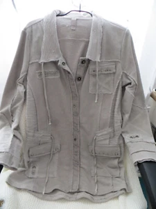 Tredy Jacke hellgrau Größe 42 / 44 # teilweise used look # - Bild 1 von 8