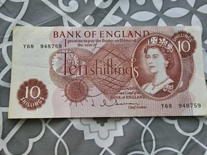 Billete de 10 chelines del Banco de Inglaterra Reino Unido Powerseller envío y devolución gratuitos - Imagen 1 de 3