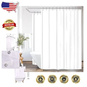 Elegante revestimiento de cortina de ducha PEVA para bañeras con patas - 180x70 pulgadas resistente al agua - Imagen 1 de 8