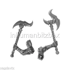TZA14 PAIRE BRAS HACHES TZAANGORS TZEENTCH WARHAMMER 40000 BITZ W40K 55-56 - Picture 1 of 1