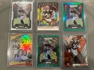 2023 Panini Prizm Chase Brown 6 Card Rookie Lot. Green Prizm, Origins, Illusions