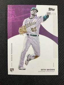 2020 Topps On Demand Rookie Progression #18C Seth Brown Purple Parallel /25 A's - Picture 1 of 2
