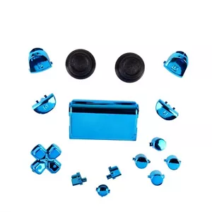 Sony PS4 Playstation 4 Conjunto Completo De Botones Cromado - Azul - Picture 1 of 2