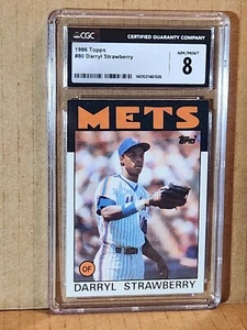 1986 Topps Darryl Strawberry #80 CGC 8 NEAR MINT - MINT - FRESHLY SLABBED - Picture 1 of 2