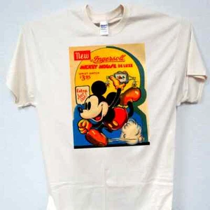 MICKEY MOUSE, Vintage Disney Ingersoll Watch, Men's T-Shirts All Sizes T-3 - Picture 1 of 3