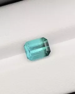 2-Cts Natural Blue Bi Colour Afghani Tourmaline Faceted Loose Gemstone - Picture 1 of 5