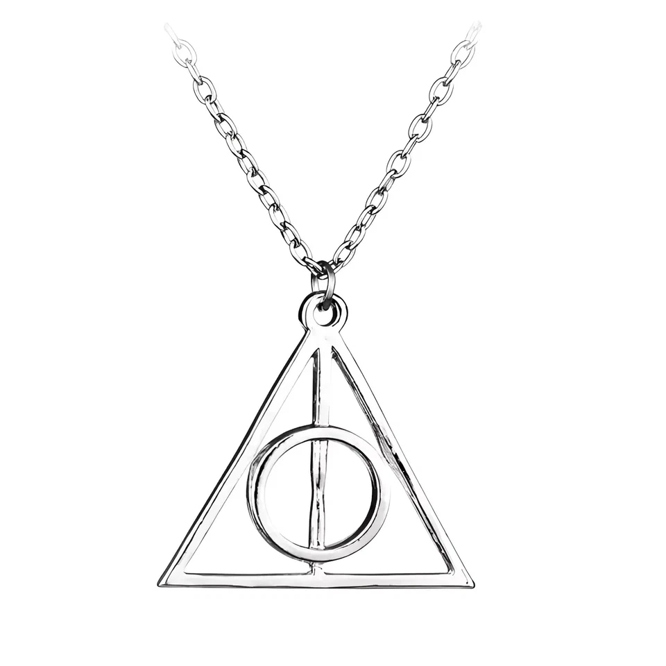 Collana HARRY POTTER con Catena ciondolo Argento DONI DELLA MORTE da Uomo Donna - Immagine 1 di 4