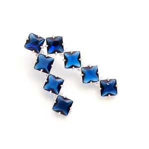 Iolite Gemstone 925 Sterling Silver Stud Earring Wedding Jewelry For Gift - Picture 1 of 4