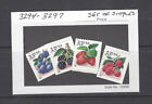 US Scott #3294, 3295, 3296, & 3297 Fruit Baies Ensemble De 4 Singles / 1999